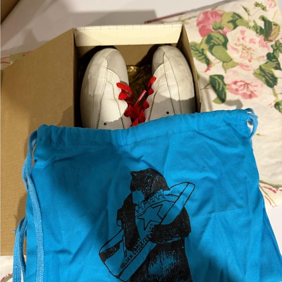 GGDB White Sneakers with Red Laces - Picture 5 of 5